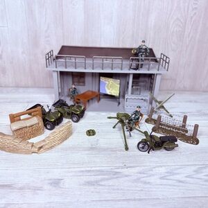 Vintage click n battle command post arm pretend play playset action figures toy